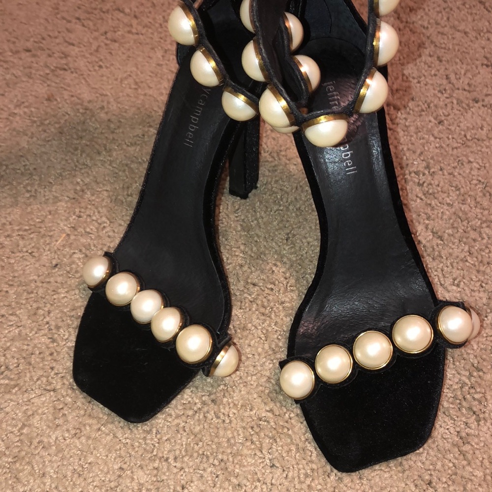 Jeffery Campbell beautiful pearl sandal heels